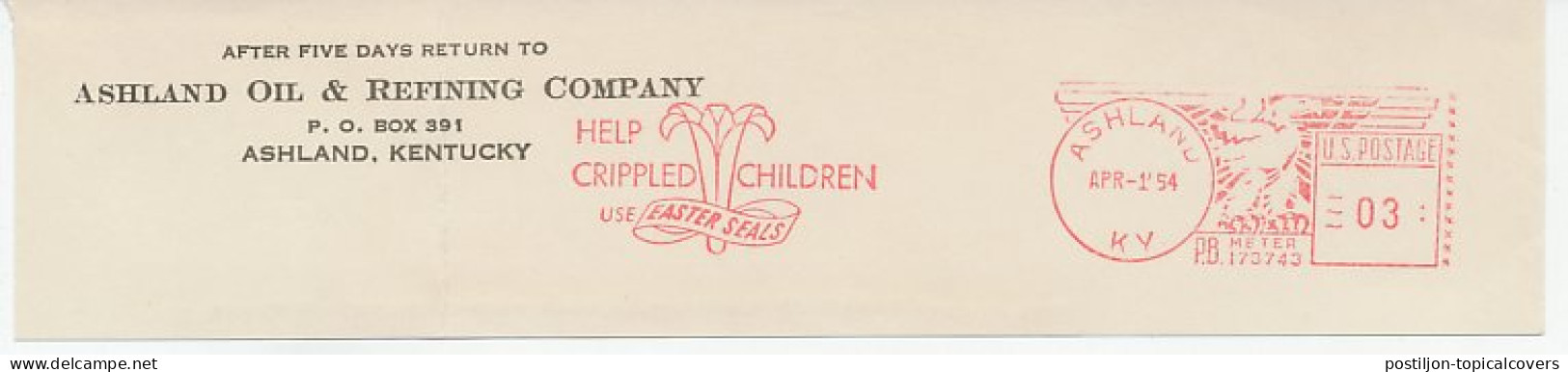 Meter Top Cut USA 1954 Crippled Childeren - Easter Seals - Handicaps