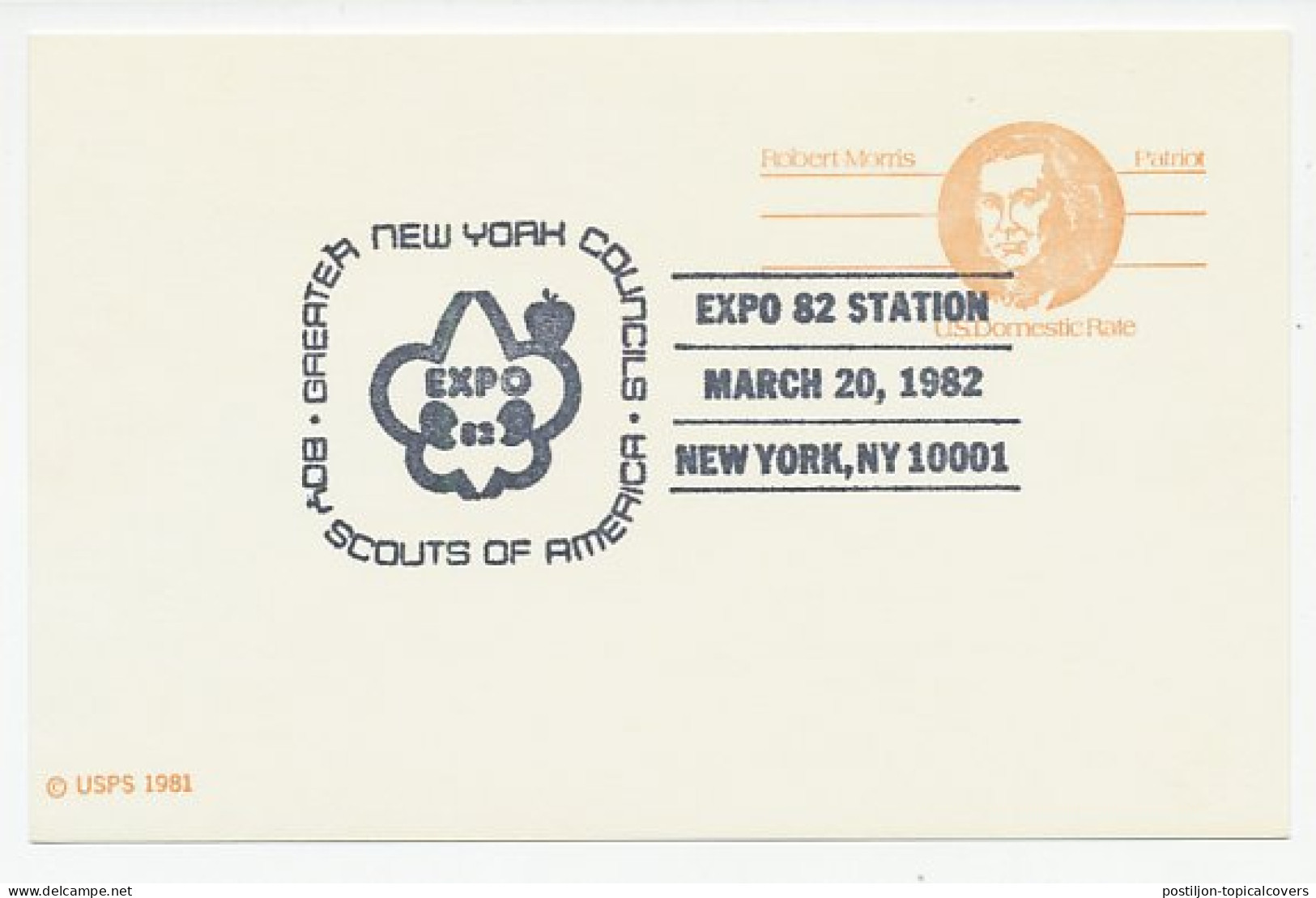 Card / Postmark USA 1982 Scouting - Altri & Non Classificati