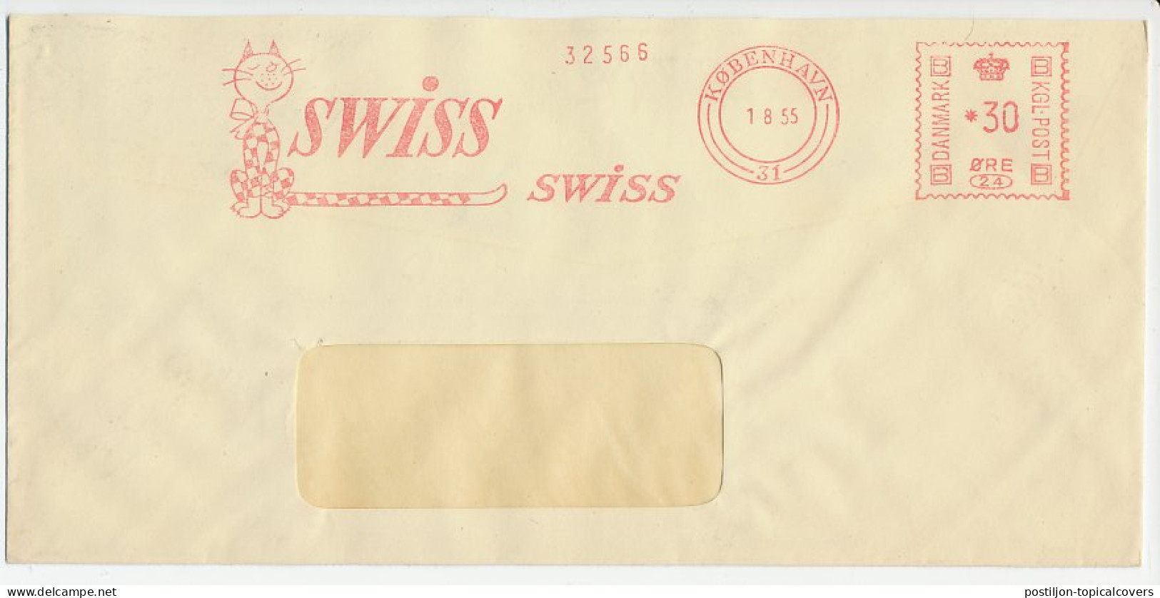 Meter Cover Denmark 1955 Cat - Swiss - Other & Unclassified