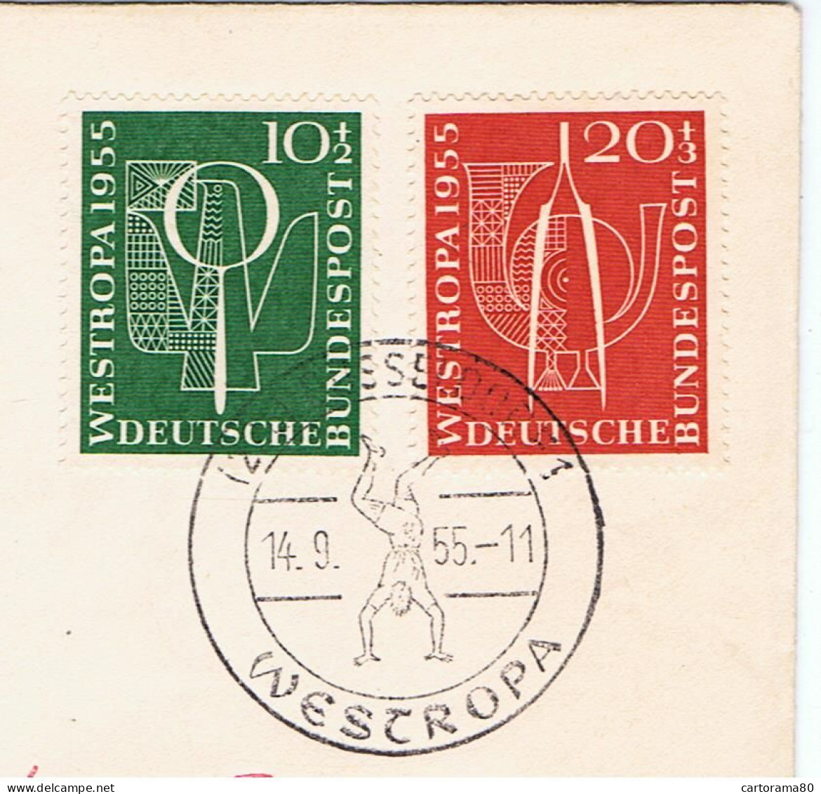 Allemagne /  1955 / FDC, Exposition Philatélique De Düsseldorf " Westropa "  / YT N° 93 & 94 - Brieven En Documenten