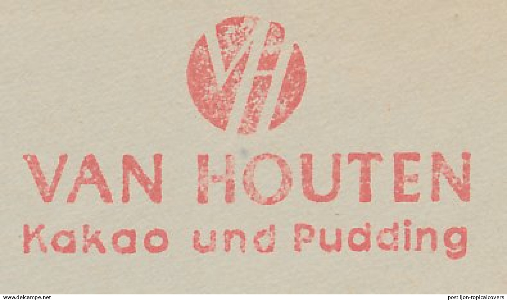 Meter Top Cut Germany 1952 Cacao - Pudding - Van Houten - Food