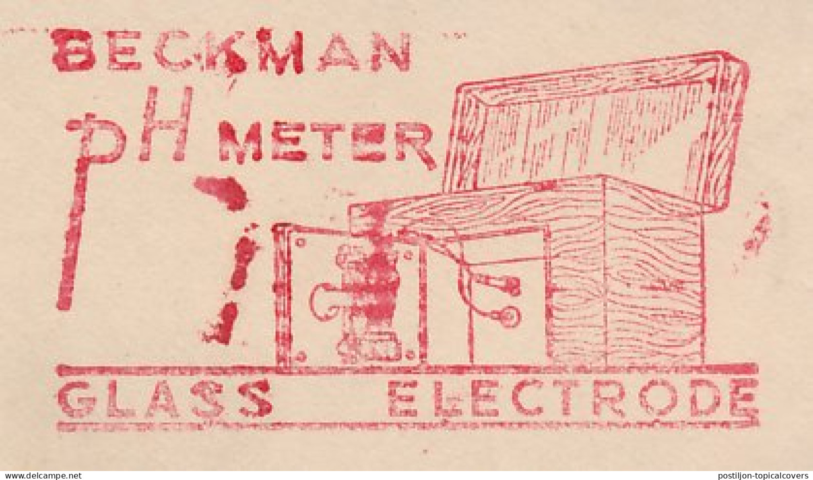Meter Cut USA 1938 Beckman PH Meter - Glass Electrode - Andere & Zonder Classificatie