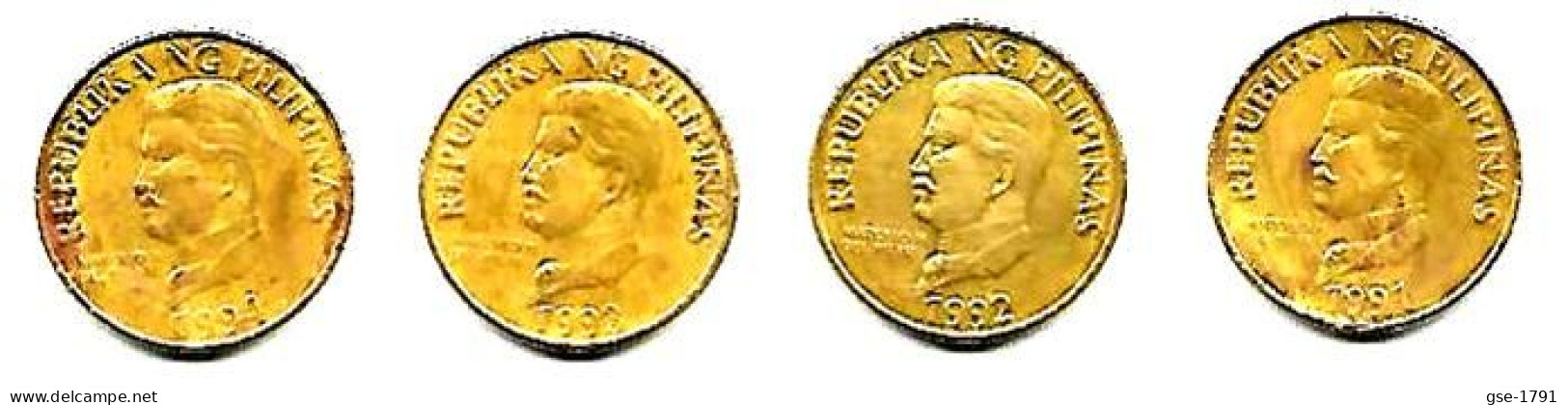 PHILIPPINES  Réforme Coinage, 50 Sentimos  Aigle Petit,Del Pilar,  KM 242.3 Série Complète De 4 Monnaies - Philippines