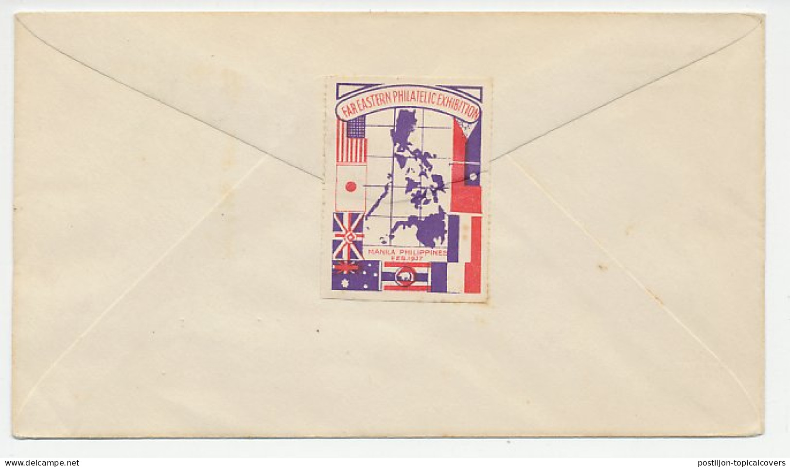 Cover / Postmark / Cachet / Label Philippines 1937 Indian - Indiens D'Amérique