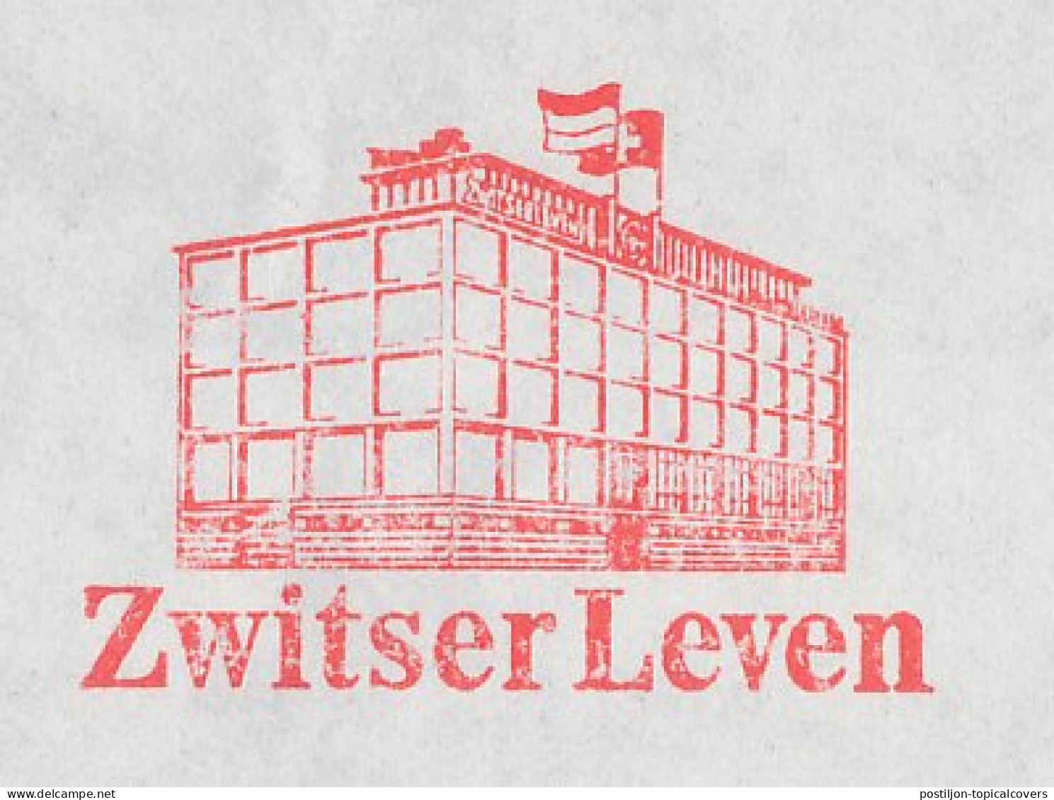 Meter Cover Netherlands 1980 Flags - Swiss Life - Amsterdam - Andere & Zonder Classificatie