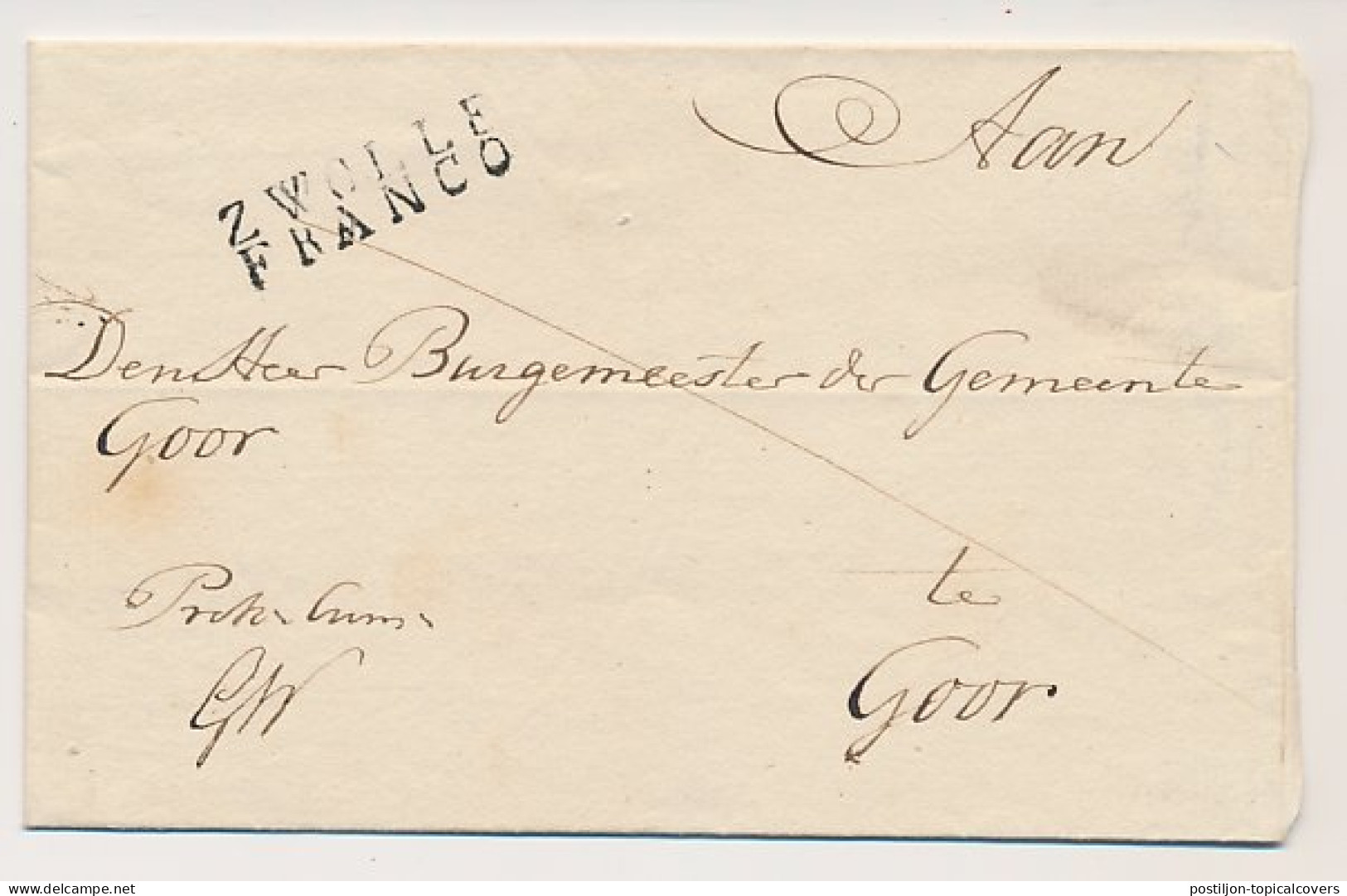 Zwolle - Goor 1827 - Franco - ...-1852 Precursores