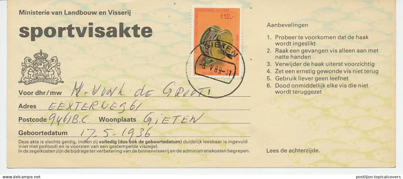 Sportvisakte 1989 - Revenue Stamps