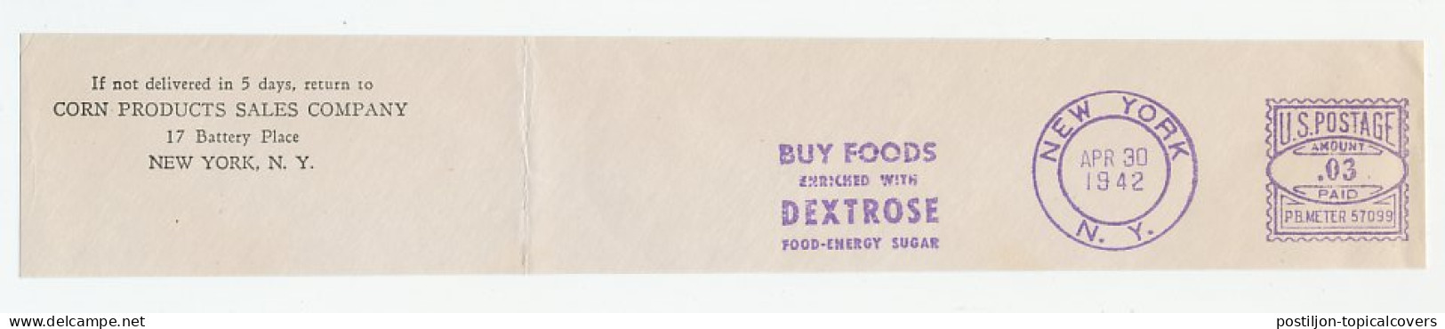 Meter Top Cut USA 1942 Dextrose - Food Energy Sugar - Food