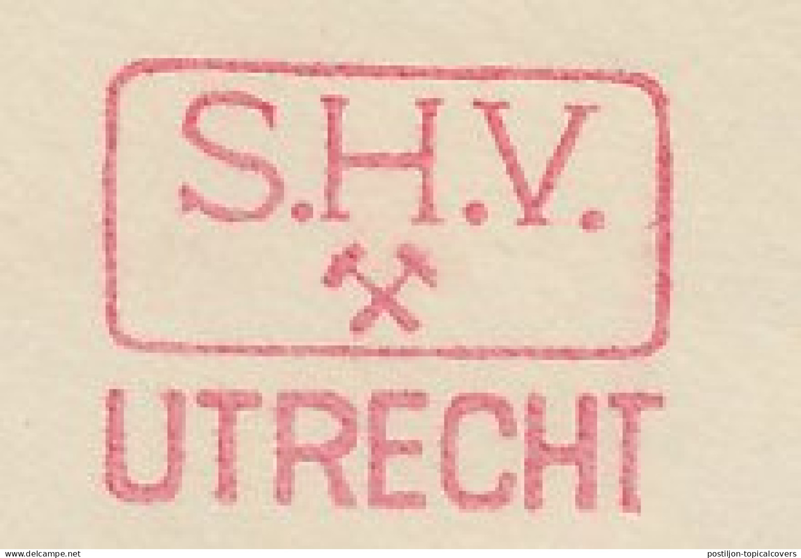 Meter Cover Netherlands 1930 S.H.V. - Coal Trade Association - Utrecht - Altri & Non Classificati