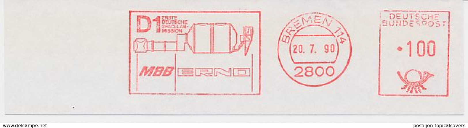 Meter Cut Germany 1990 D1 - First German Spacelab Mission - Astronomy