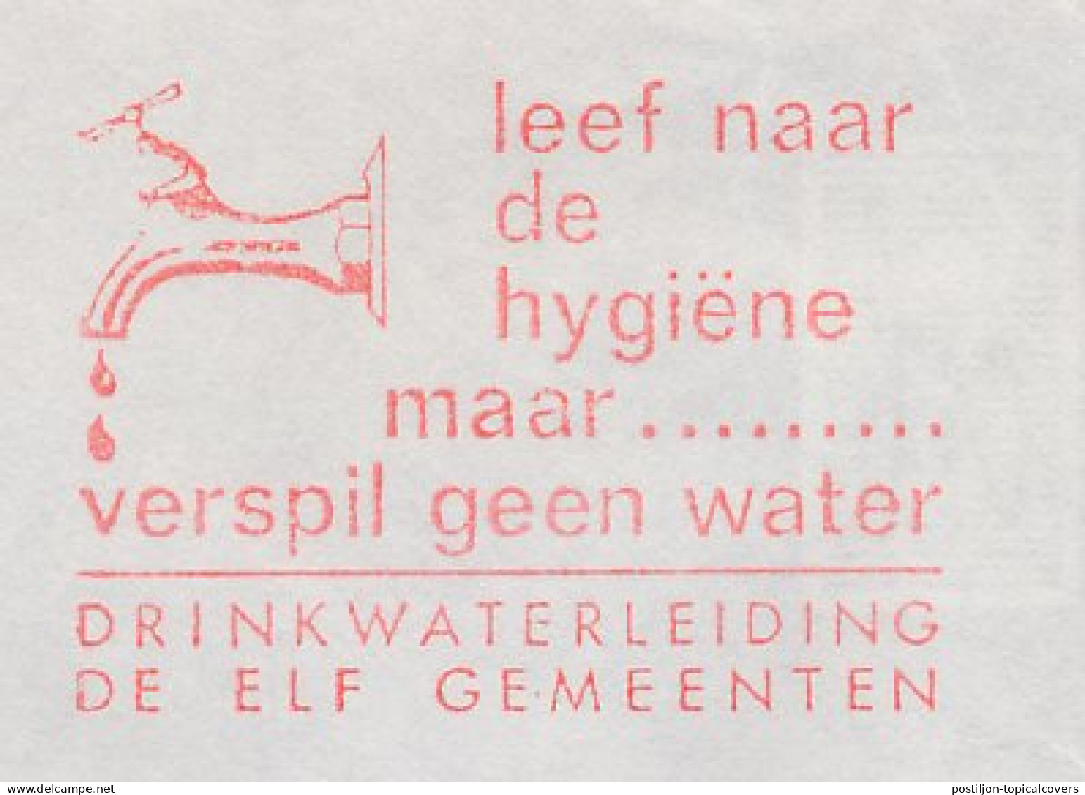 Meter Cover Netherlands 1971 Live To Hygiene But ....don T Waste Water - Woerden - Non Classés