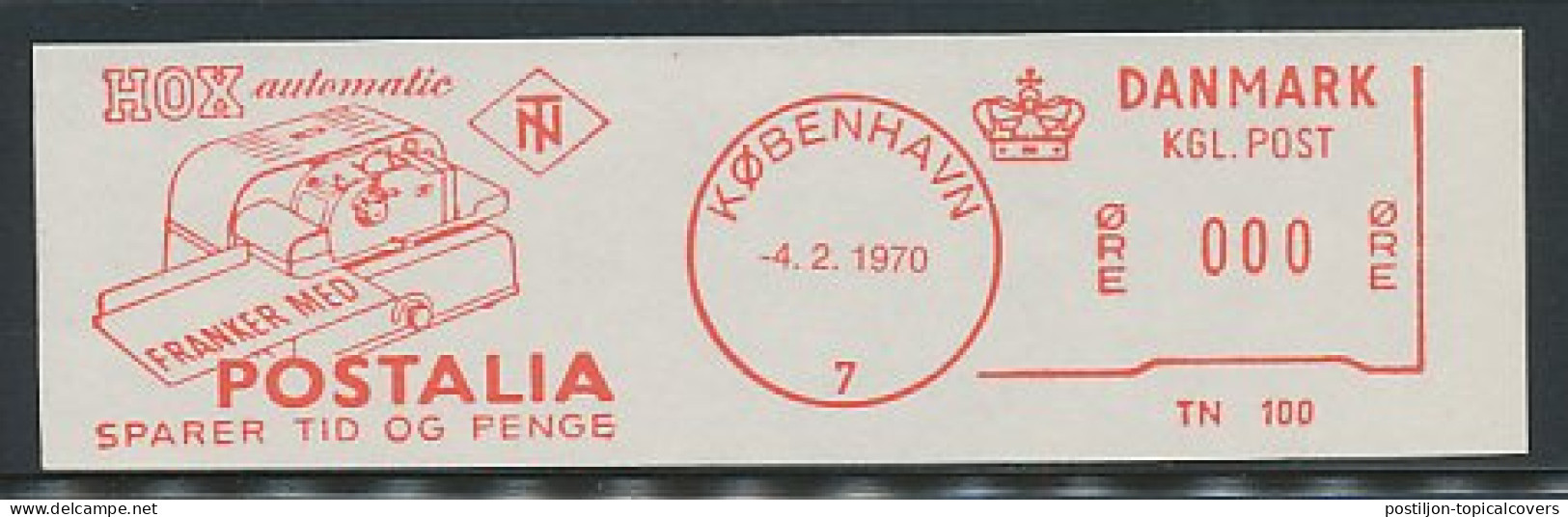 Test Meter Strip Denmark 1970 Postalia  - Vignette [ATM]