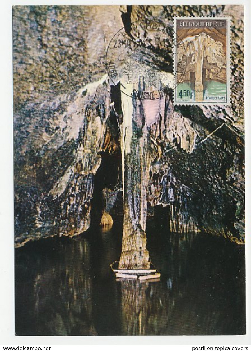 Maximum Card Belgium 1976 Caves Of Remouchamps - Stalactite Caves - Palm Tree - Altri & Non Classificati