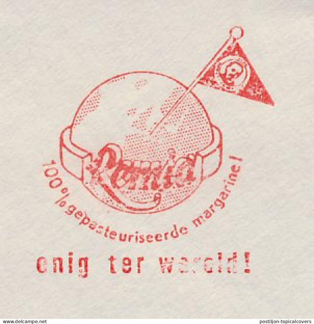 Meter Cover Netherlands 1961 Margarine - Remia - Globe - Den Dolder - Food