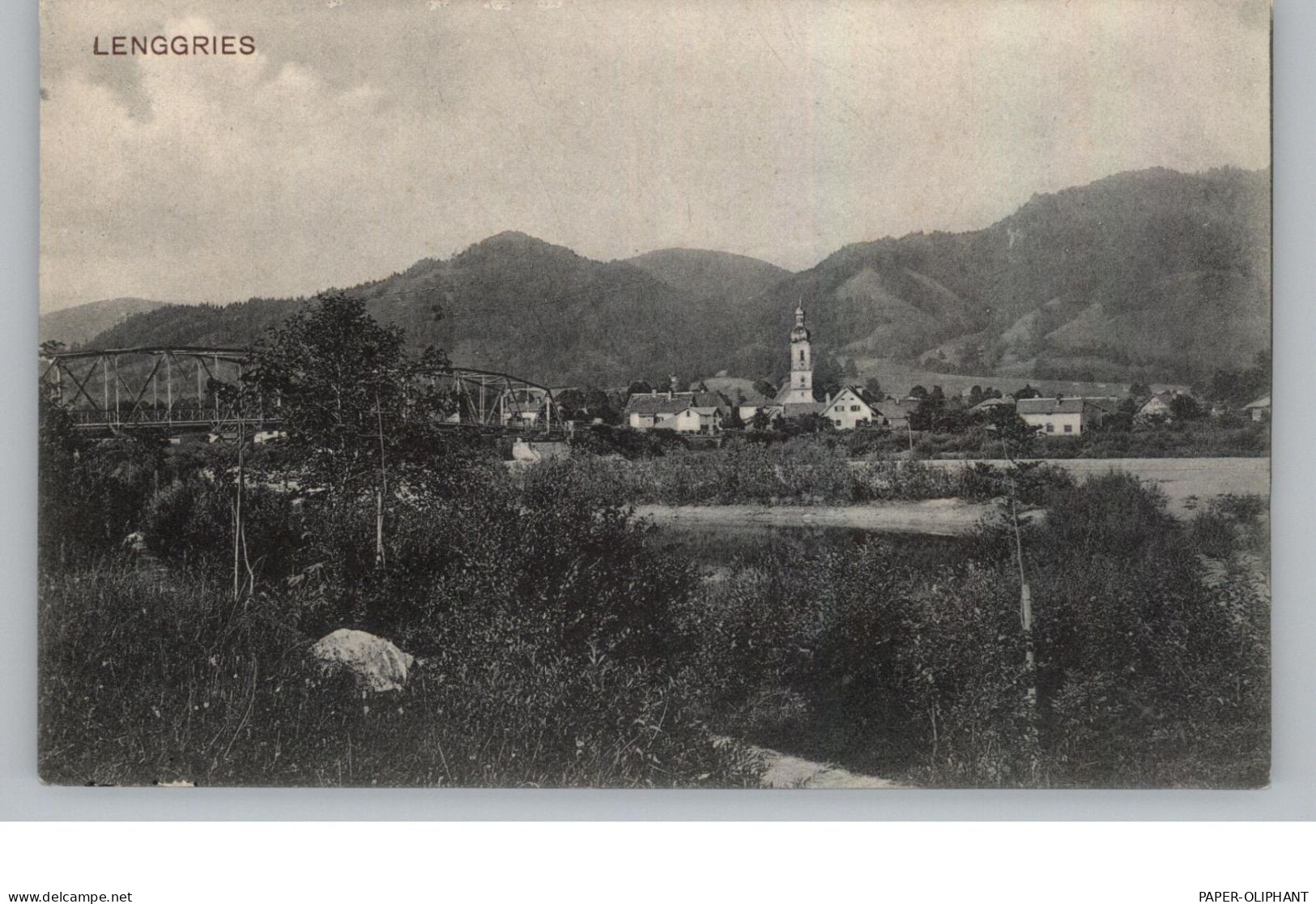 8172 LENGGRIES, Blick Auf Isarbrücke Und Ort - Lenggries