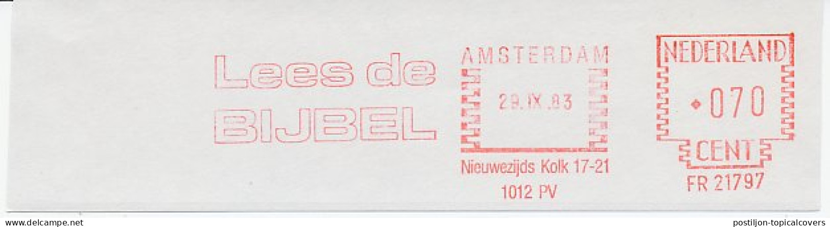 Meter Cut Netherlands 1983 Read The Bible - Other & Unclassified