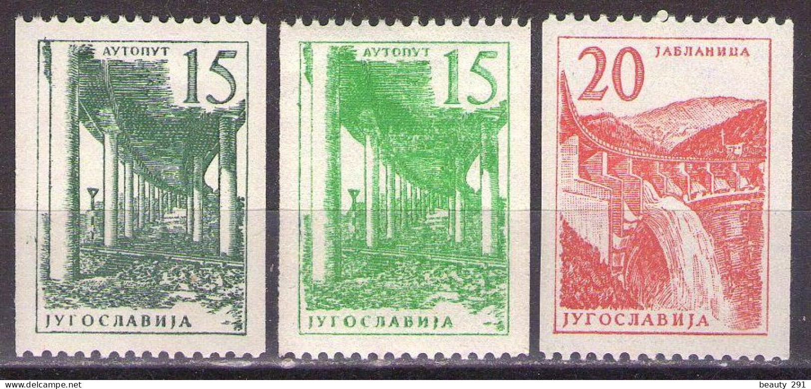 Yugoslavia 1959 - Industry And Architecture Coil Stamps - Mi 898-899a,b - MNH**VF - Ungebraucht