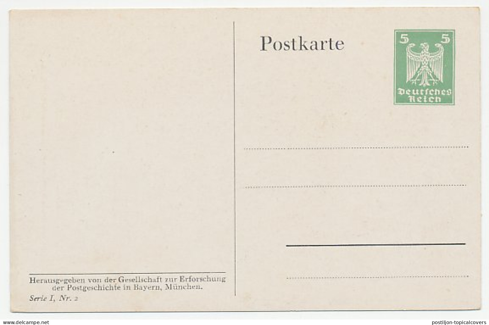 Postal Stationery Germany Postillion - Postman - Pipe Smoking - Autres & Non Classés