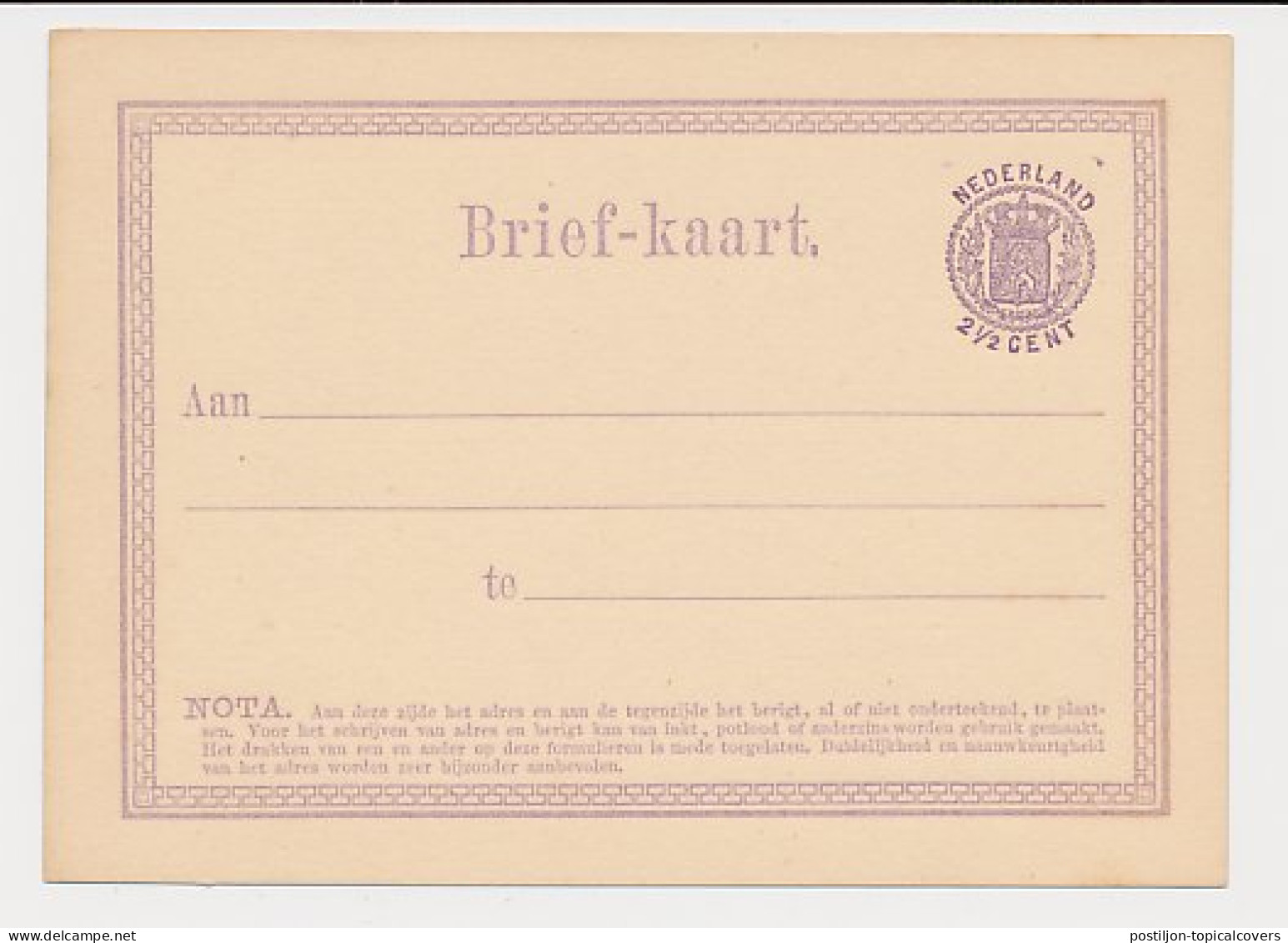 Briefkaart G. 4 - Entiers Postaux