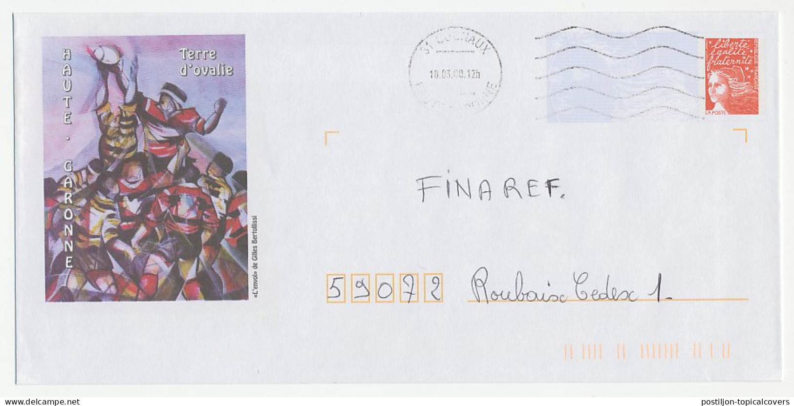 Postal Stationery / PAP France 2000 Rugby - Sonstige & Ohne Zuordnung