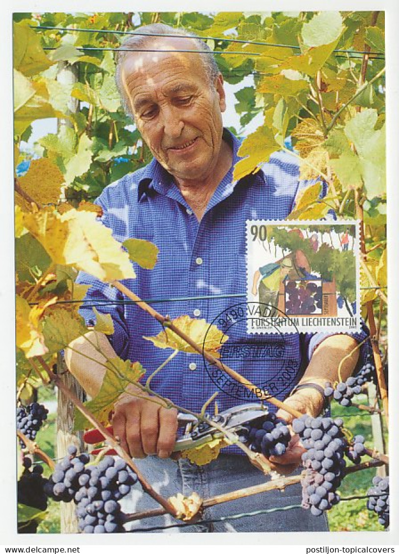 Maximum Card Liechtenstein 2003 Grapevine  - Agriculture