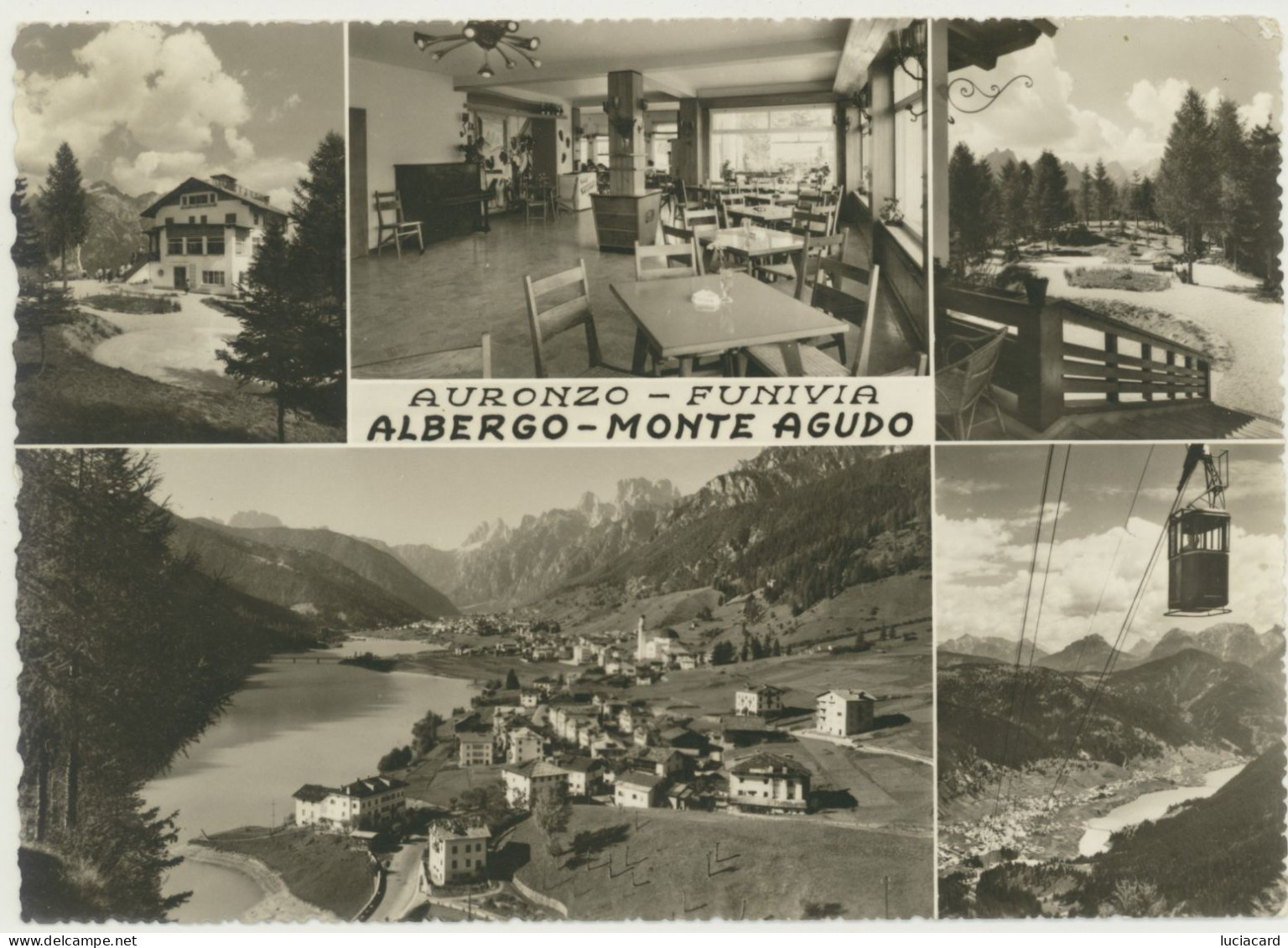 AURONZO DI CADORE -BELLUNO -VEDUTE FUNIVIA ALBERGO MONTE AGUDO - Belluno