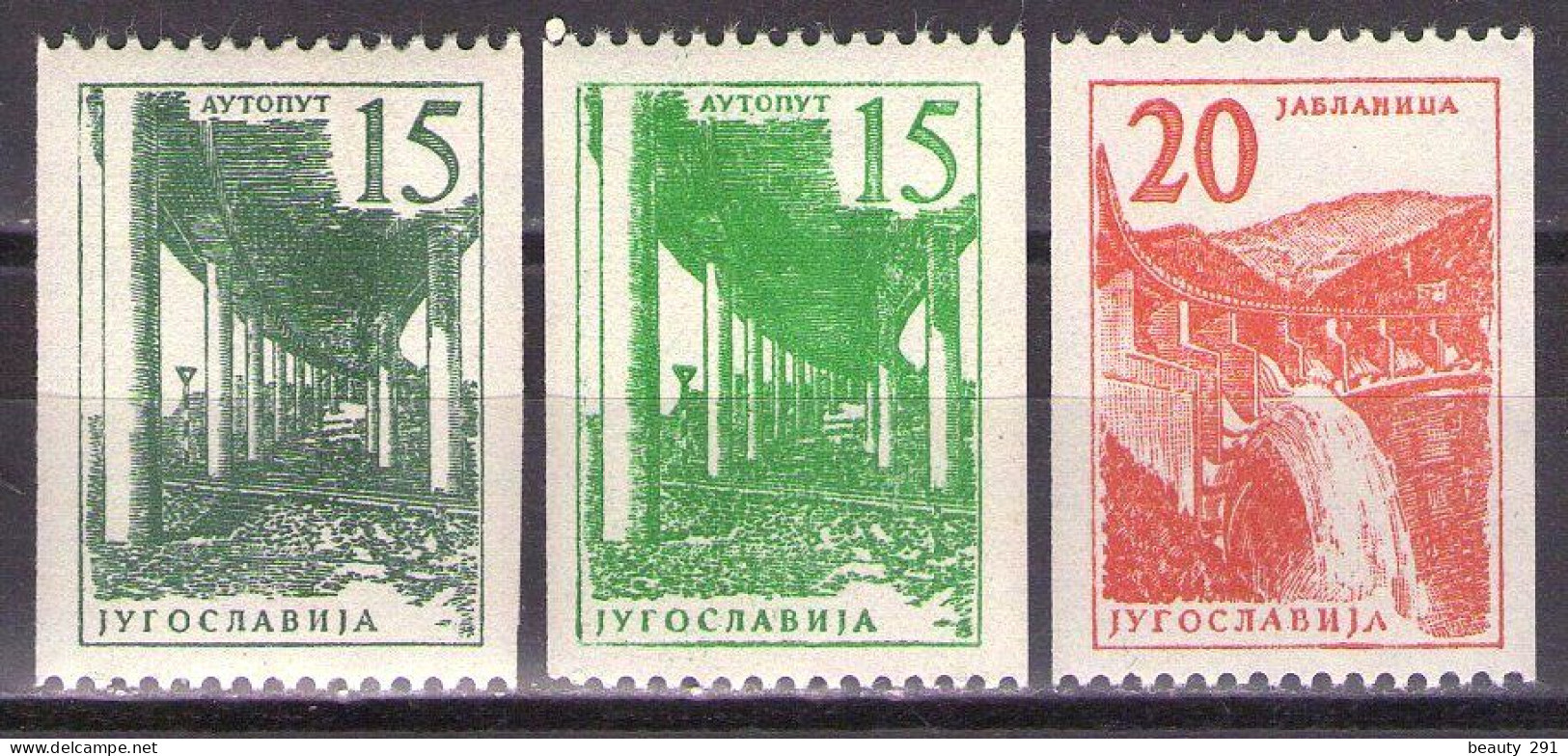 Yugoslavia 1959 - Industry And Architecture Coil Stamps - Mi 898-899a,b - MNH**VF - Nuevos