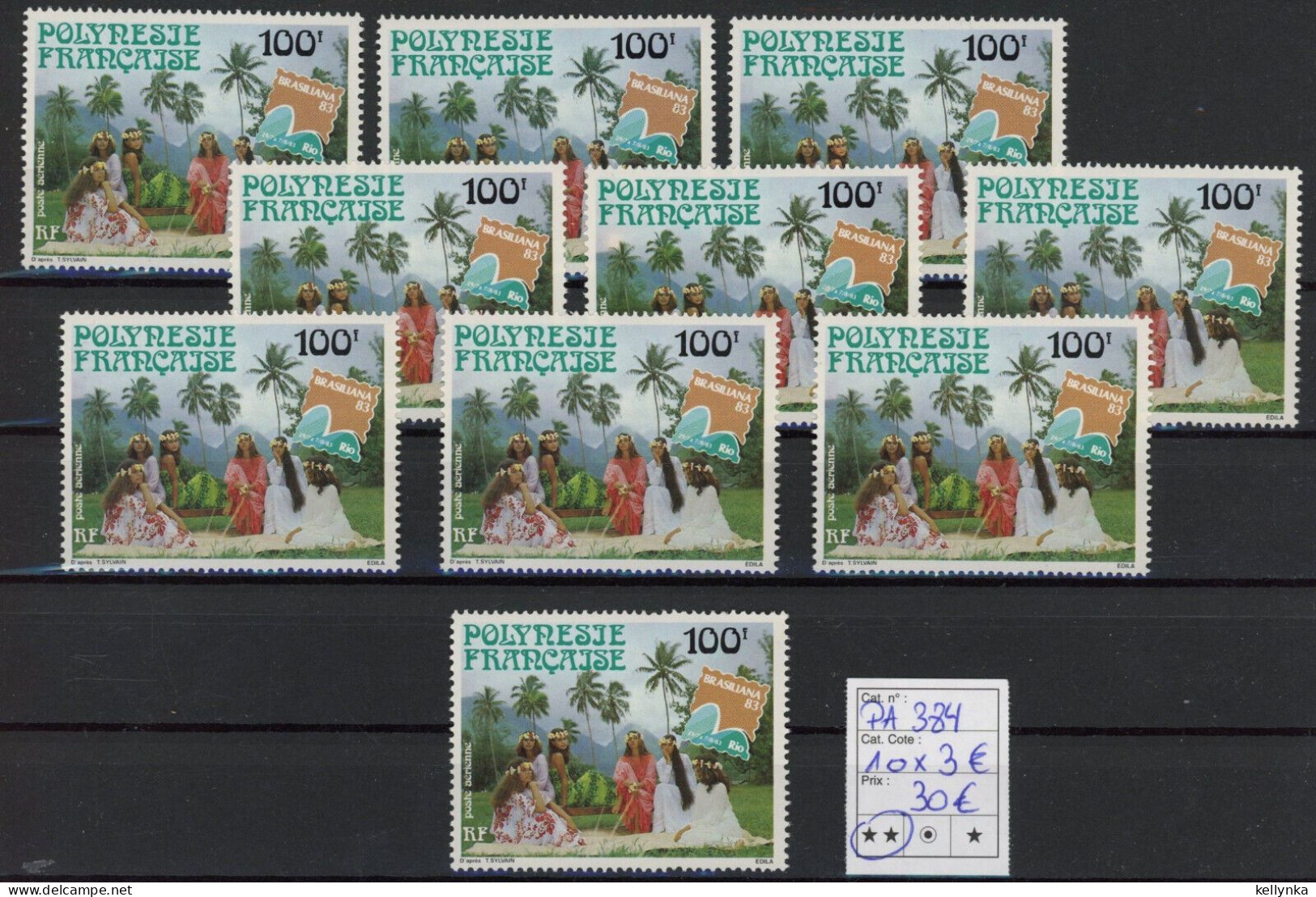 Polynésie Française - 10 X PA176 - Brasiliana - 1983 - MNH - Unused Stamps