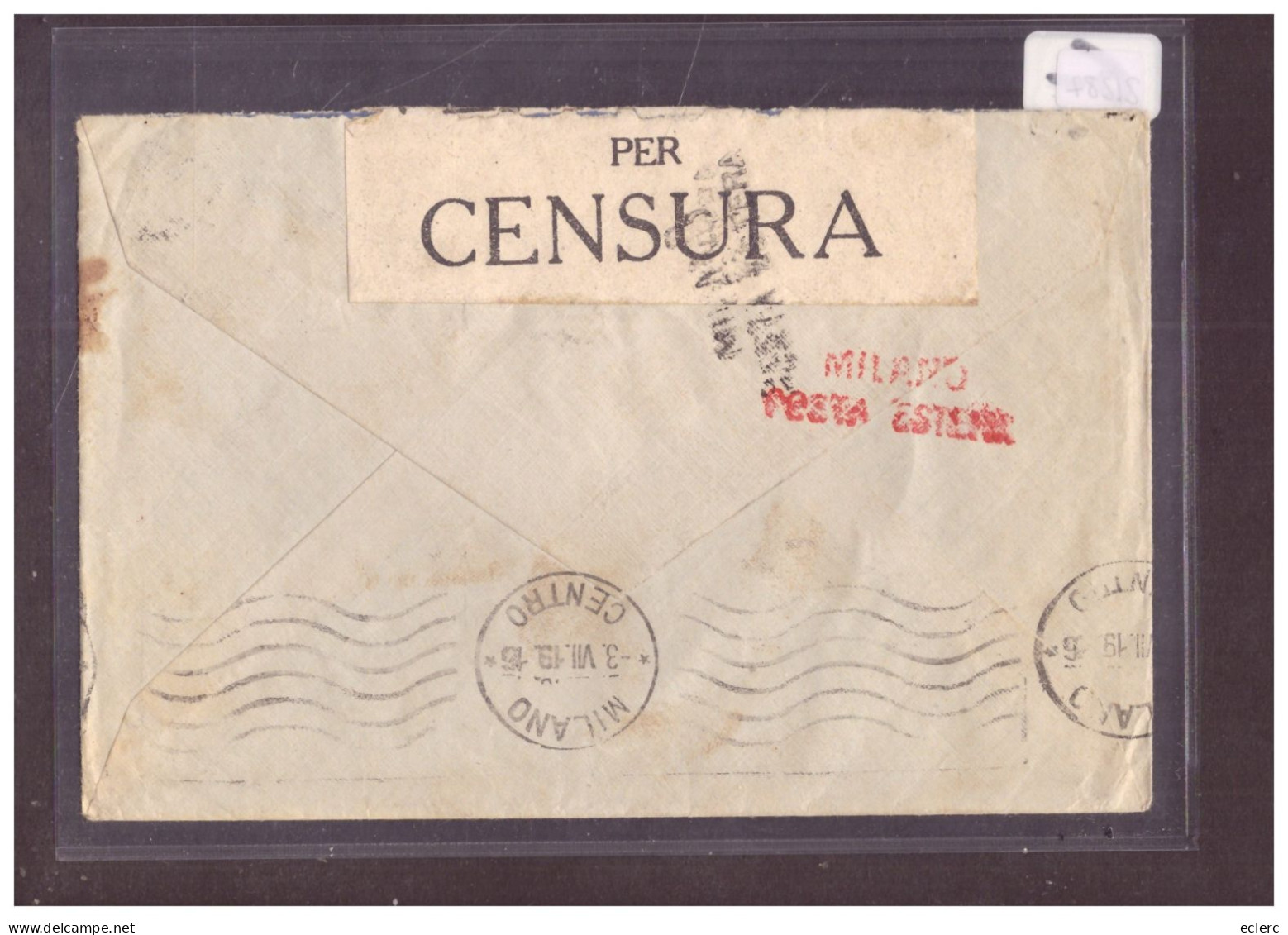 LETTRE CENSUREE POUR L'ITALIE - Covers & Documents