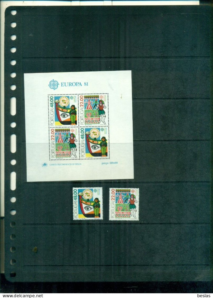 PORTUGAL EUROPA 81 2 VAL + BF NEUFS A PARTIR DE 1.25 EUROS - Unused Stamps