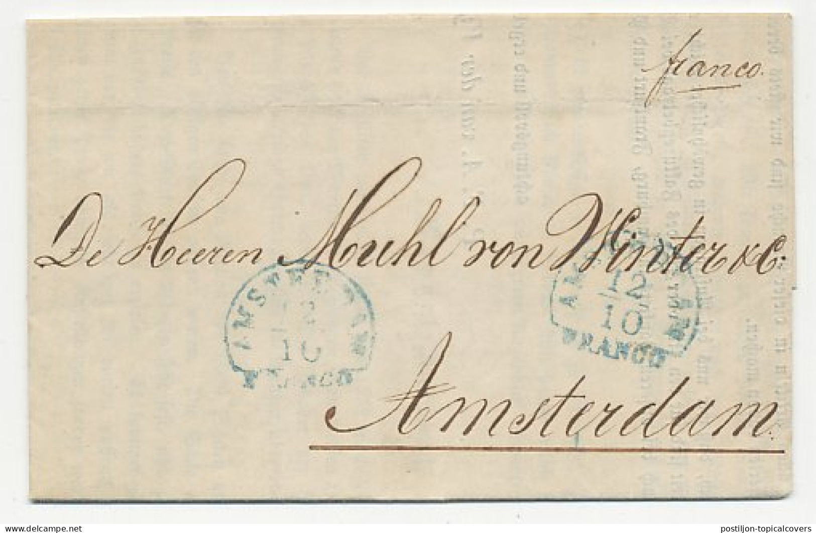 Londen - Halfrond-Francostempel Amsterdam 1846 - ...-1852 Voorlopers