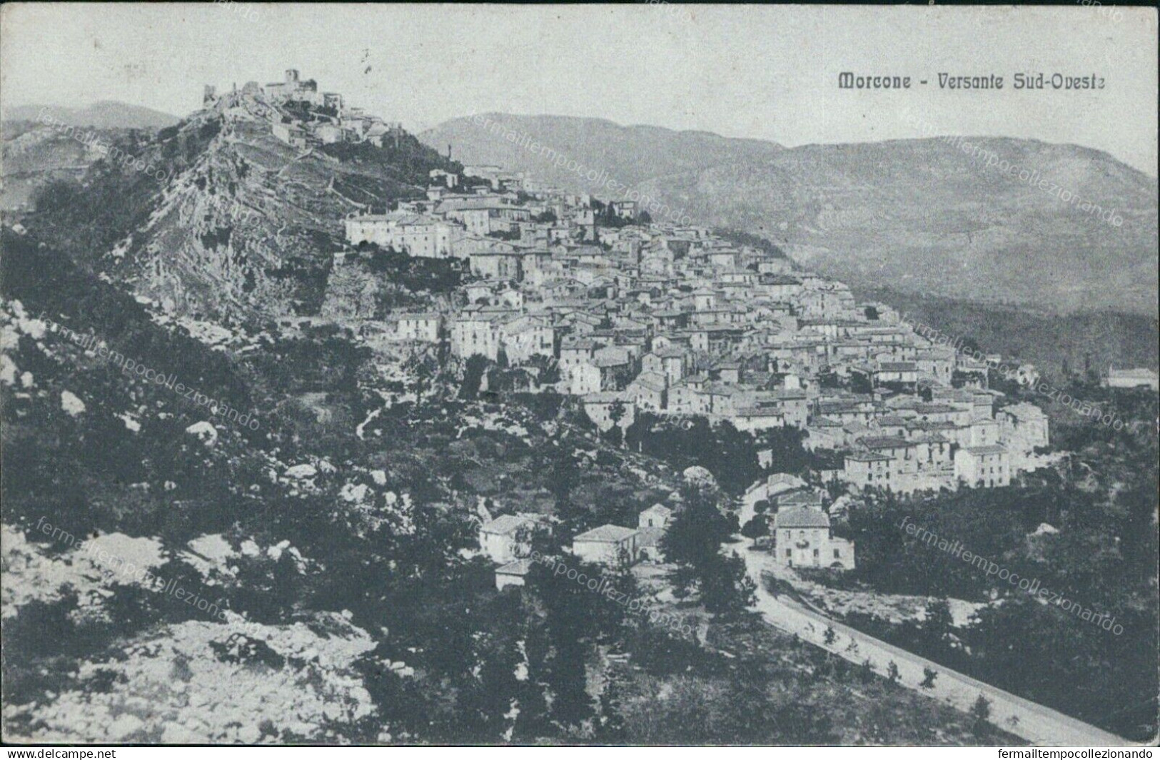 Cr98 Cartolina  Morcone Versante Sud Ovest 1922 Provincia Di Benevento Campania - Benevento