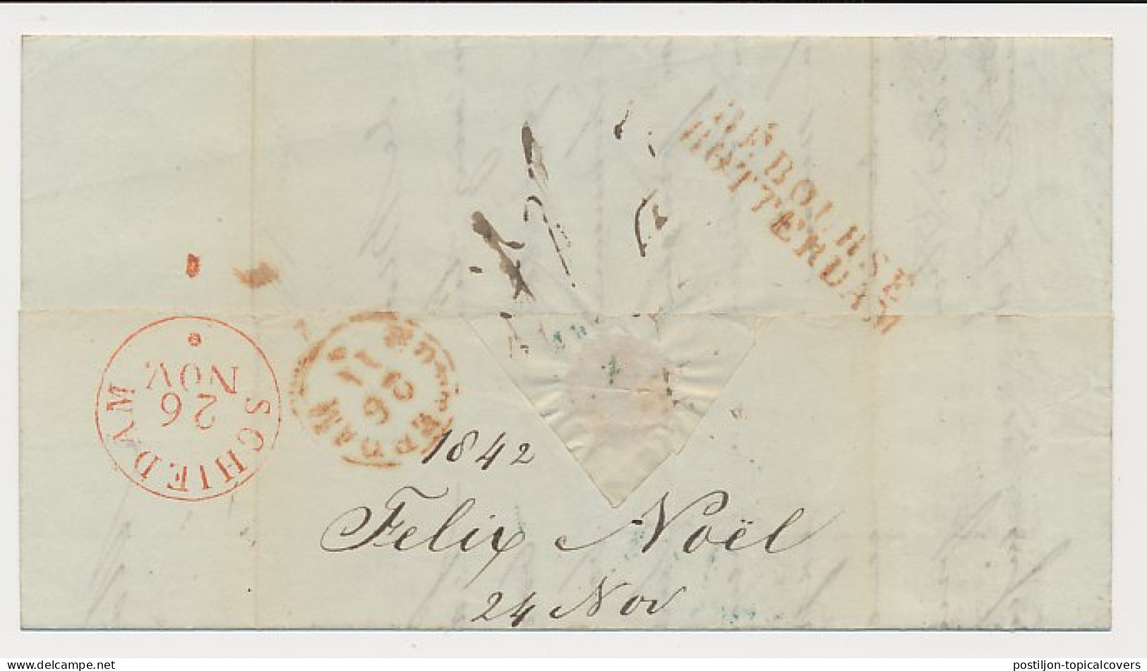 Brussel - DEBOURSE ROTTERDAM - Schiedam 1842 - ...-1852 Voorlopers