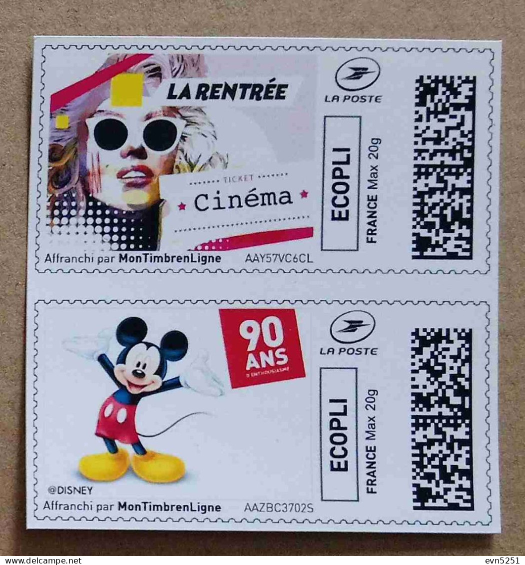 MTEL 39 : ECOPLI 20 G Mickey Mouse (autocollants / Autoadhésifs) - Unused Stamps