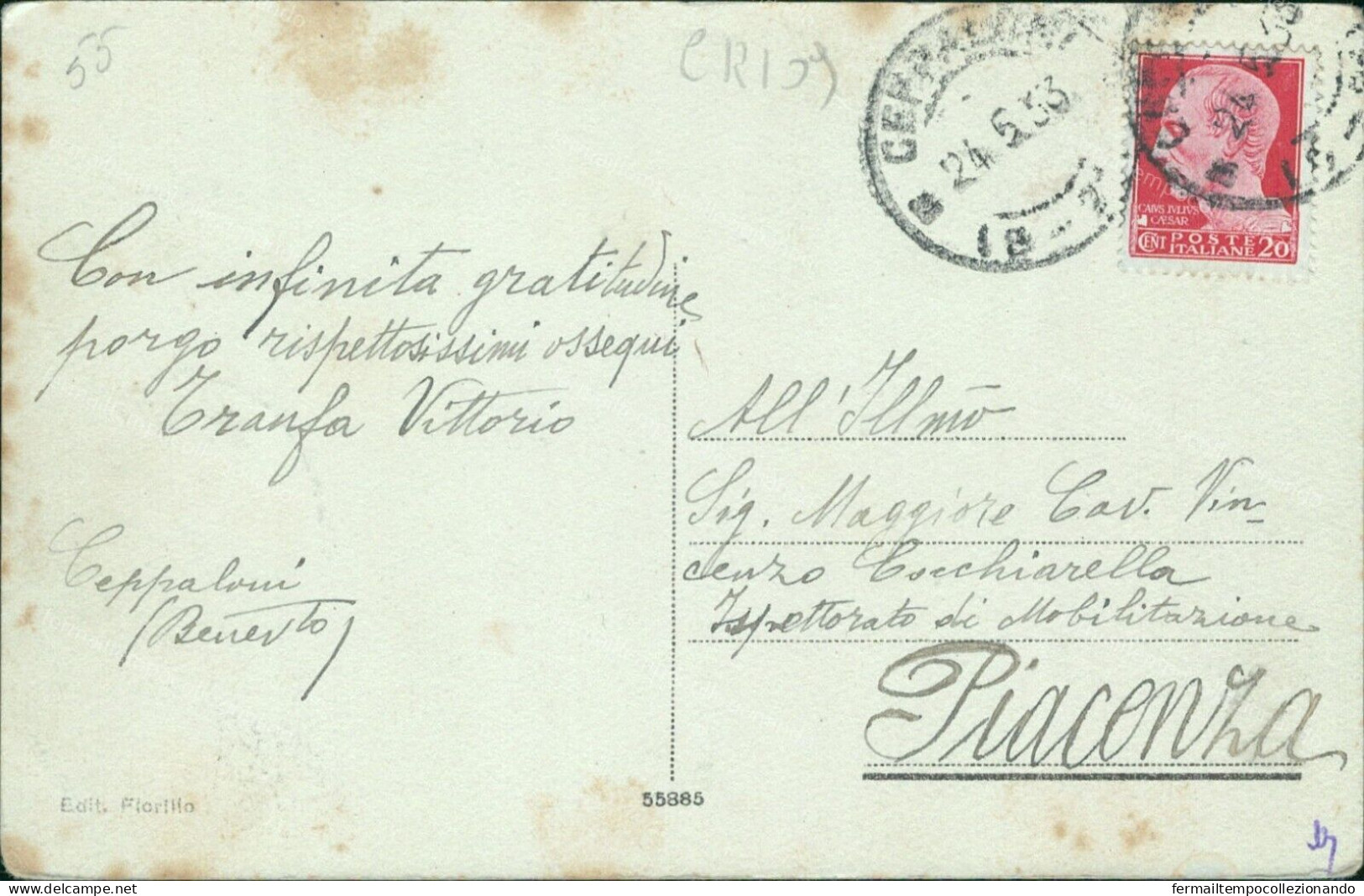 Cr109 Cartolina Ceppaloni 1933 Provincia Di Benevento Campania - Benevento