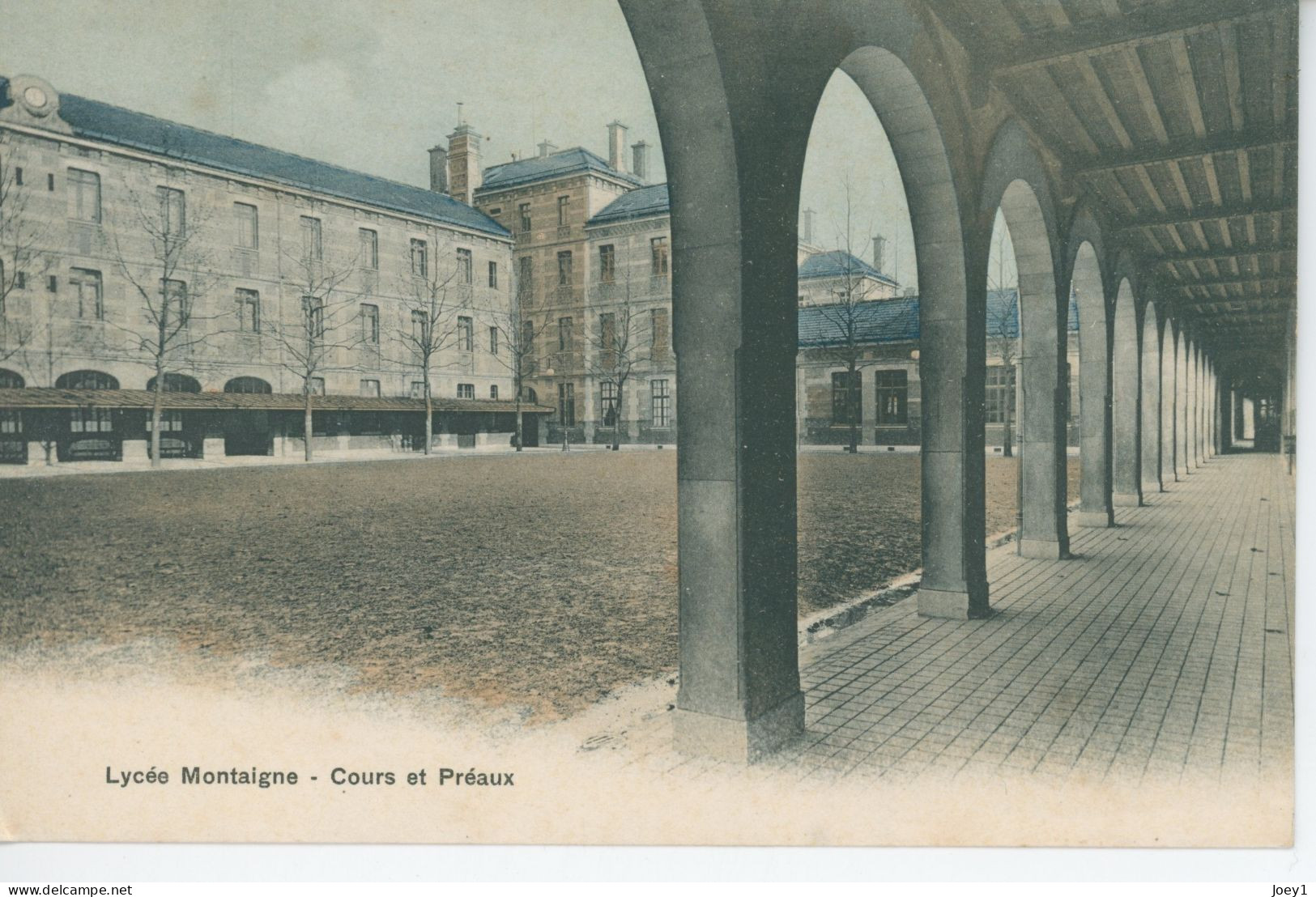 CPA Paris Lycée Montaigne Cour Et Préaux - Onderwijs, Scholen En Universiteiten