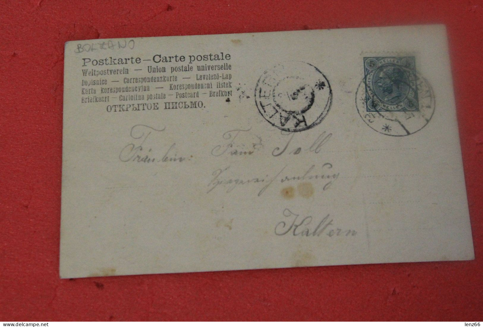 Bolzano Bozen Scritta Formata Da Vedutine 1904 + Affrancatura Austriaca - Bolzano