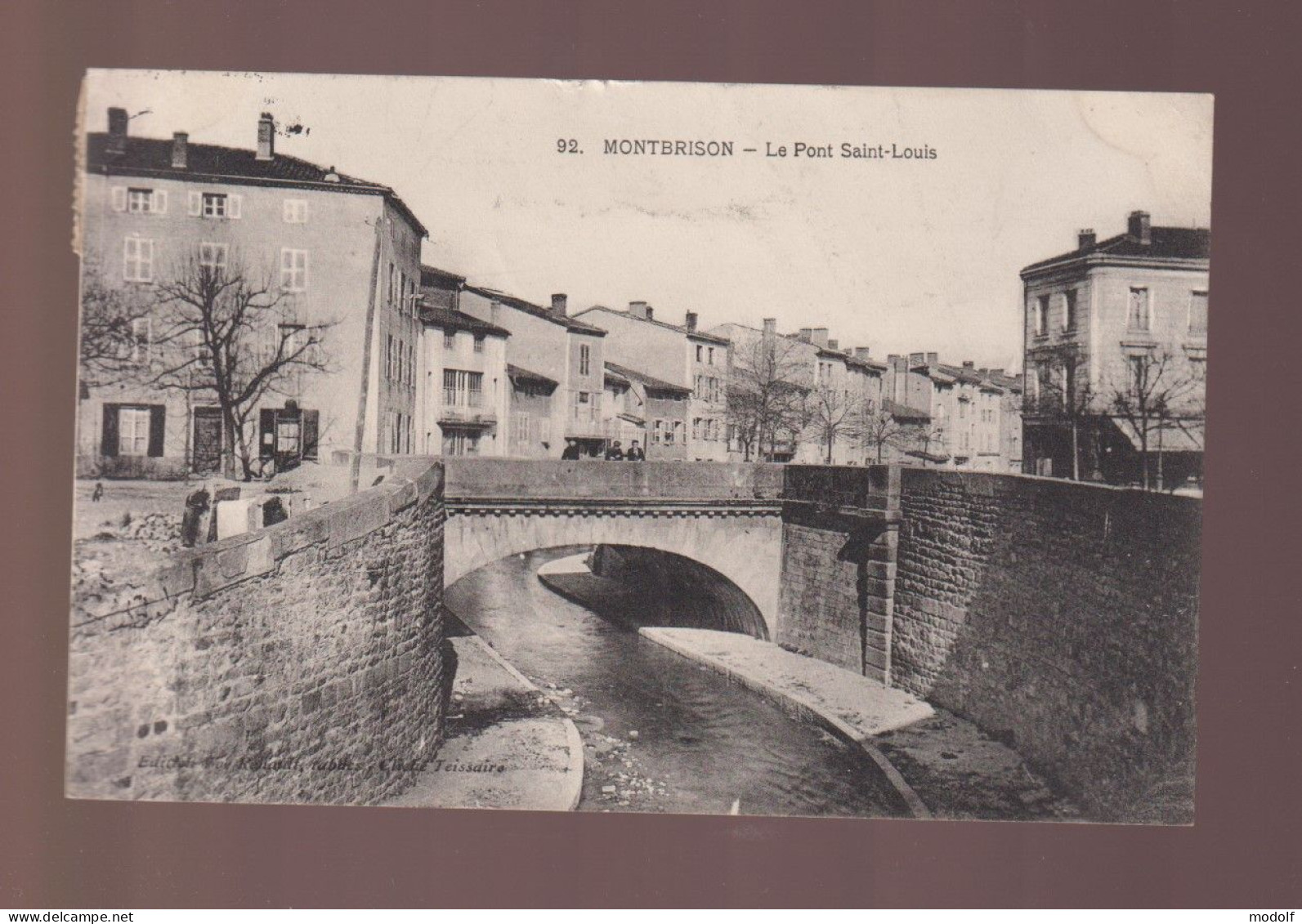 CPA - 42 - Montbrison - Le Pont Saint-Louis - Circulée En 1912 - Montbrison