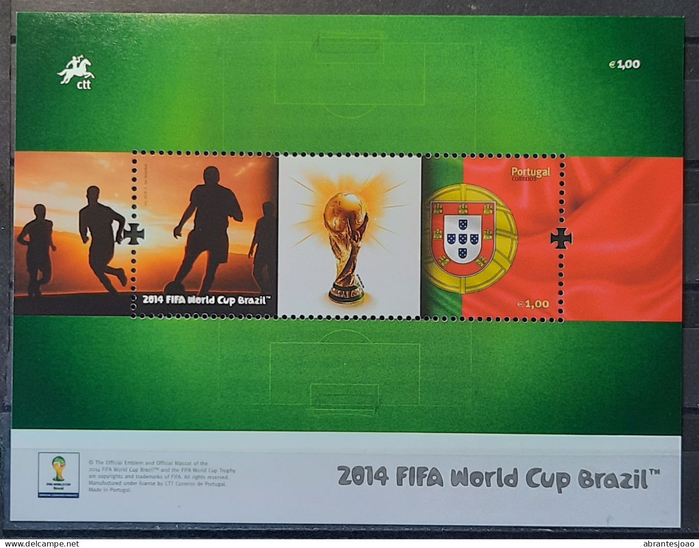 2014 - Portugal - FIFA World Cup Of Football - MNH - 2 Stamps  + Souvenir Sheet Of 1 Stamp - Neufs