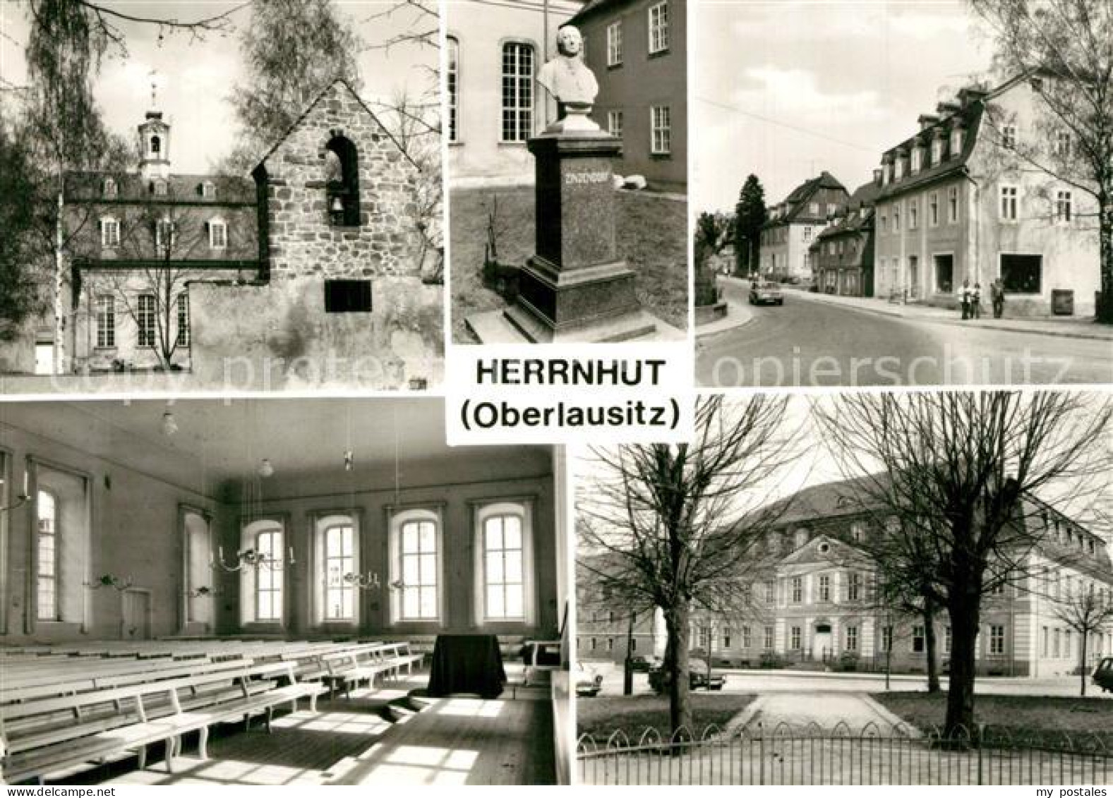 73549871 Herrnhut Kirchensaal Glockenstuhl Zinzendorfdenkmal Comenisusstrasse Fo - Herrnhut