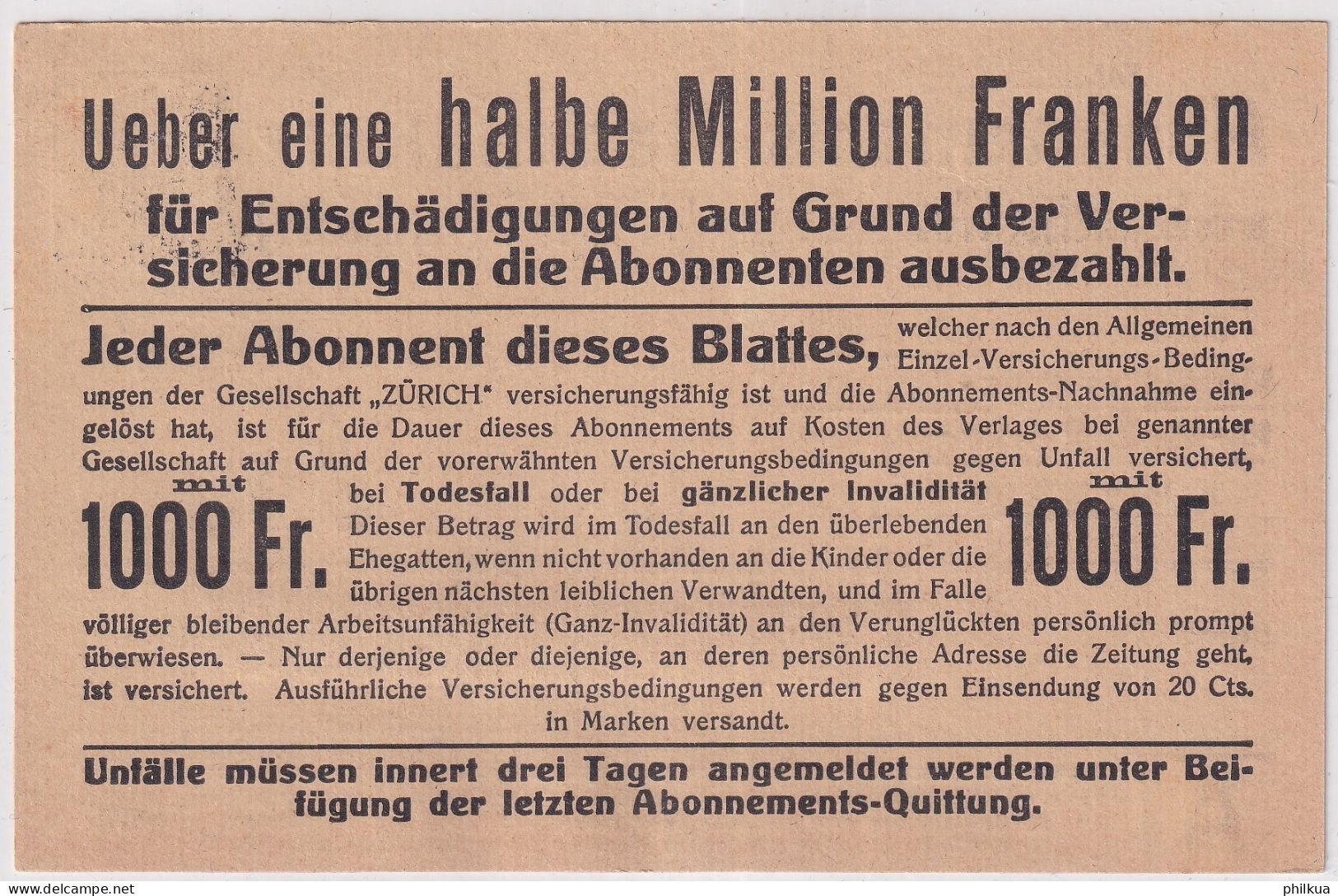 Zum. 154 / MiNr. 165x Auf Abonnements NN-Karte - Schweizer Wochen-Zeitung - Zürich 1 Fahrpostaufgabe - Winterthur - Briefe U. Dokumente