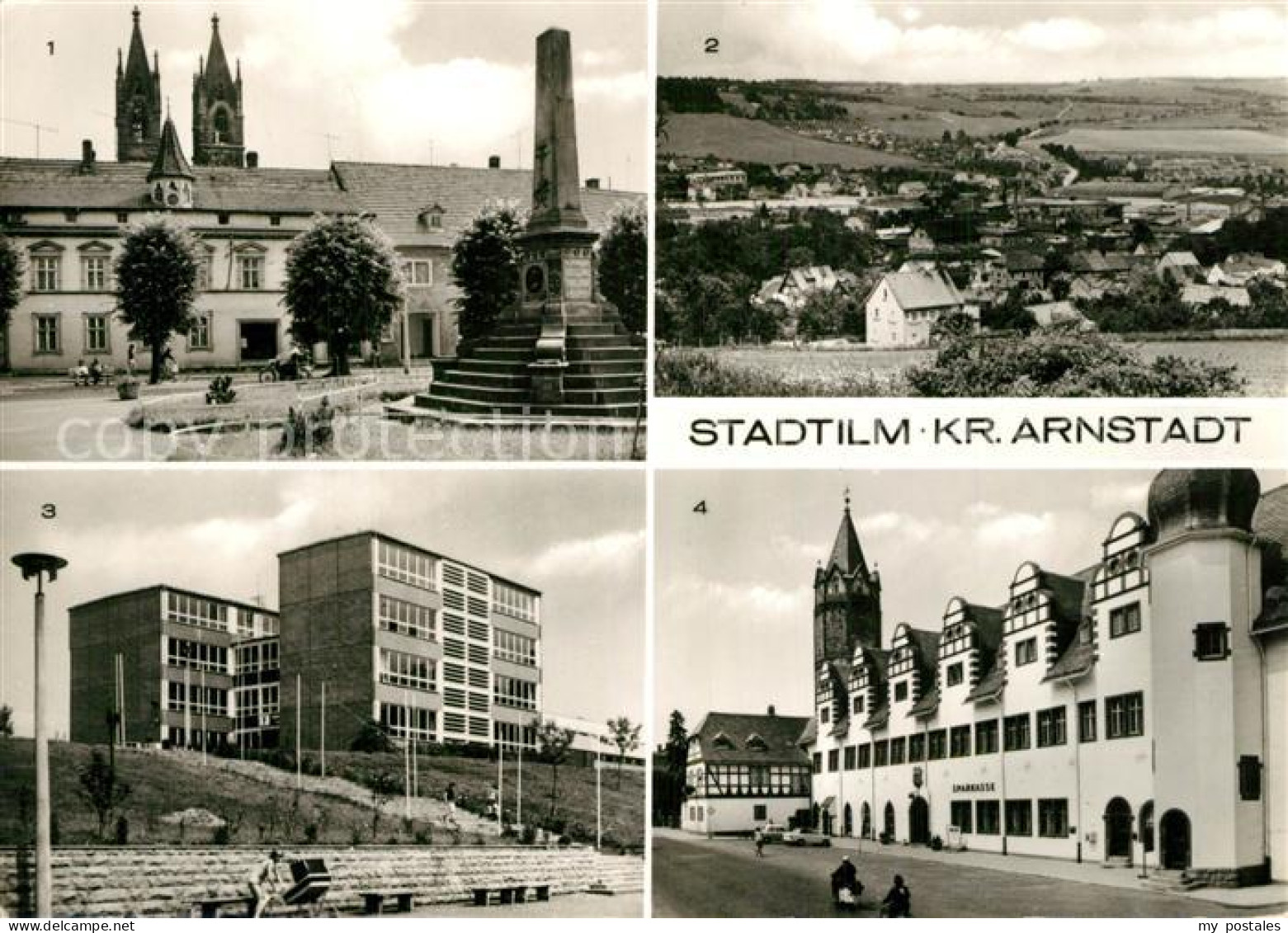 73549837 Arnstadt Ilm Marktplatz Panorama Otto Grotewohl Oberschule Rathaus Arns - Arnstadt