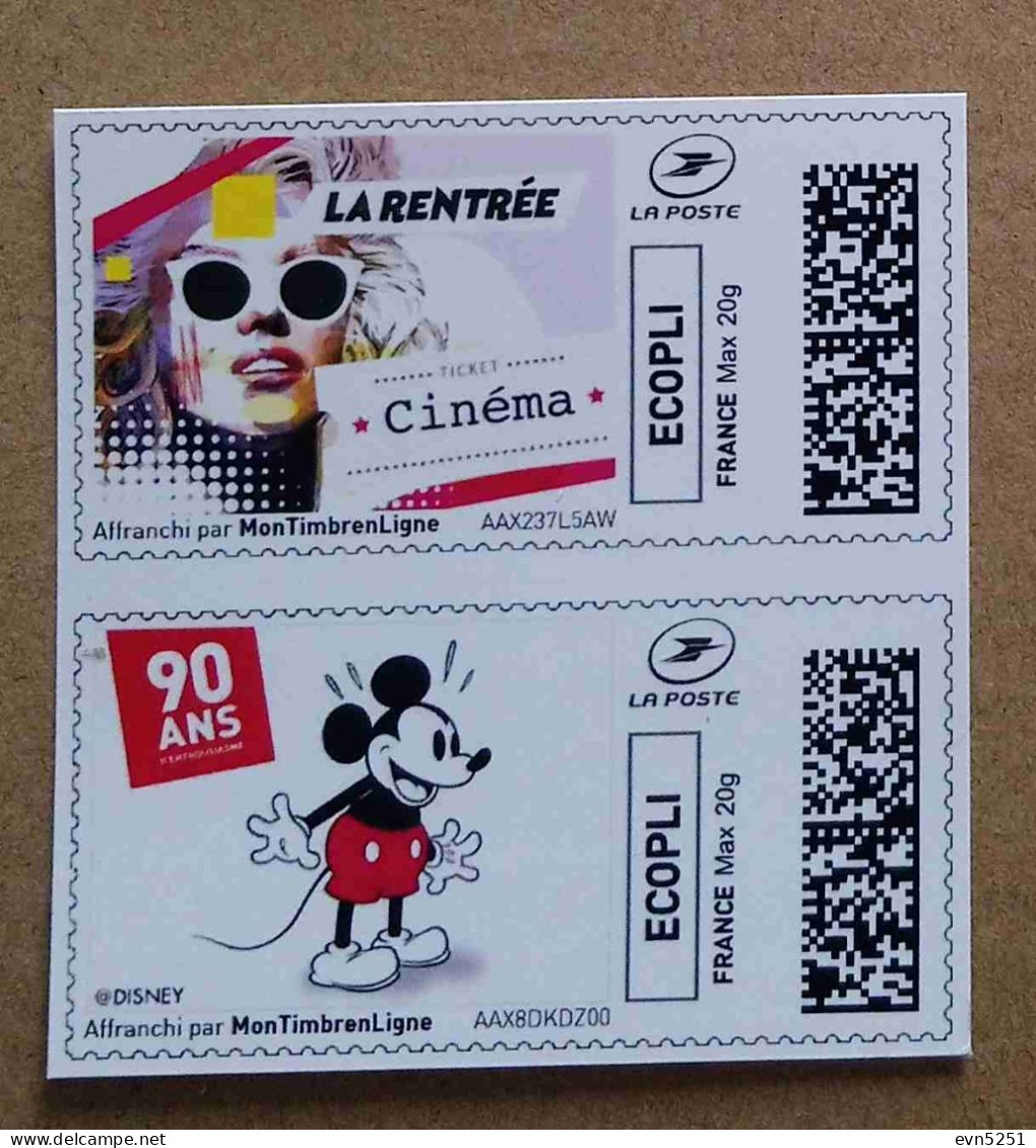 MTEL 39 : ECOPLI 20 G Mickey Mouse (autocollants / Autoadhésifs) - Unused Stamps