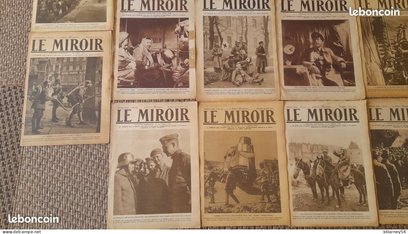 "Le Miroir" 14-18 17 Numéros Datés De 1915 à 1919 WW1 MILITARIA - Documenten
