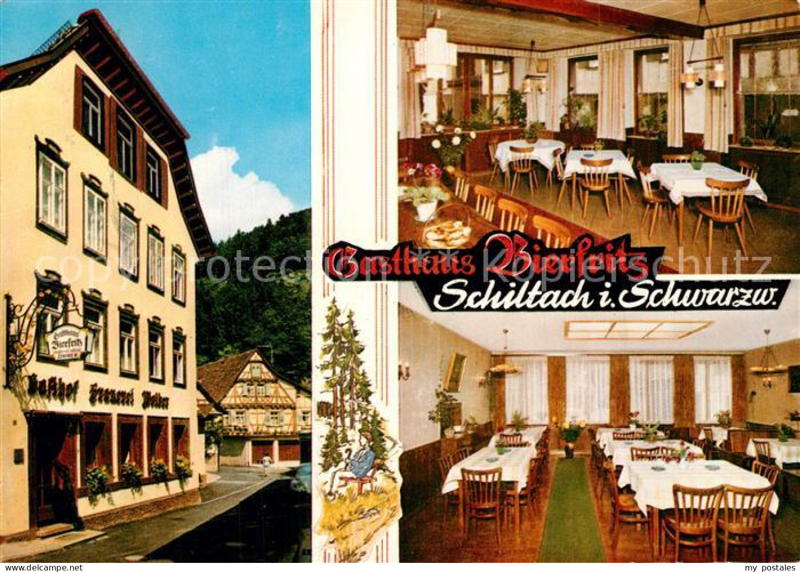 73549320 Schiltach Gasthof Brauerei Wolber Zum Bierfritz Gastraeume Schiltach - Schiltach