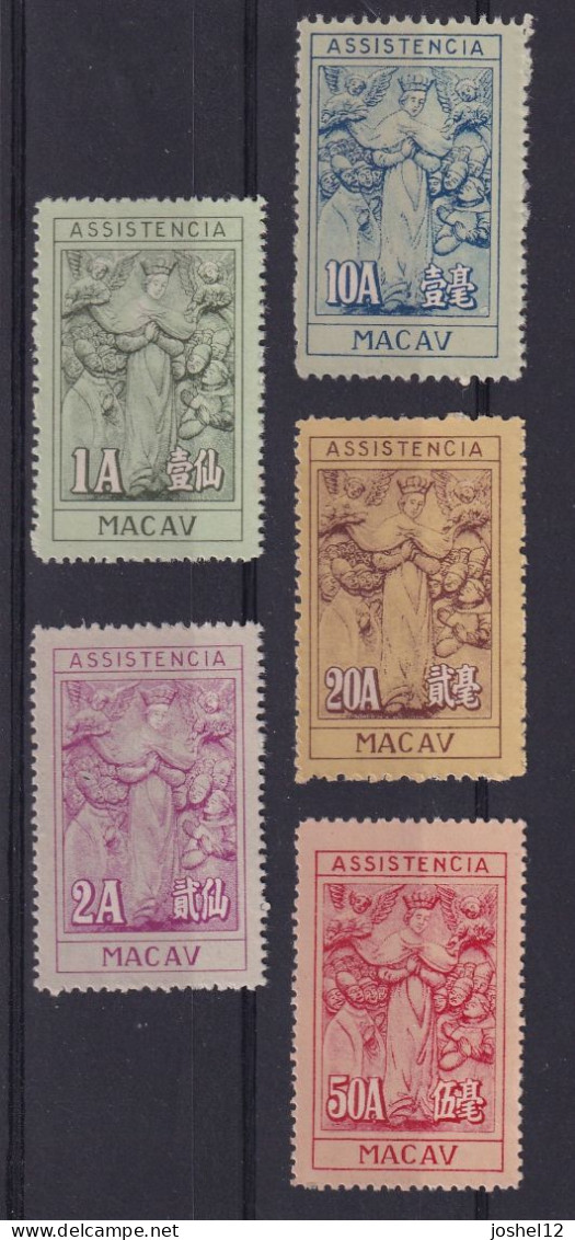 Macau Macao 1952/57 Charity Tax Stamps Assistencia. MNH/NGAI - Unused Stamps