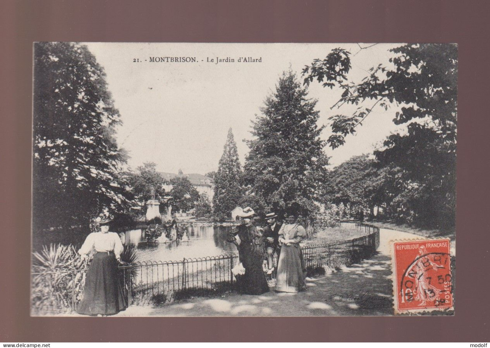 CPA - 42 - Montbrison - Le Jardin D'Allard - Animée - Circulée En 1909 - Montbrison