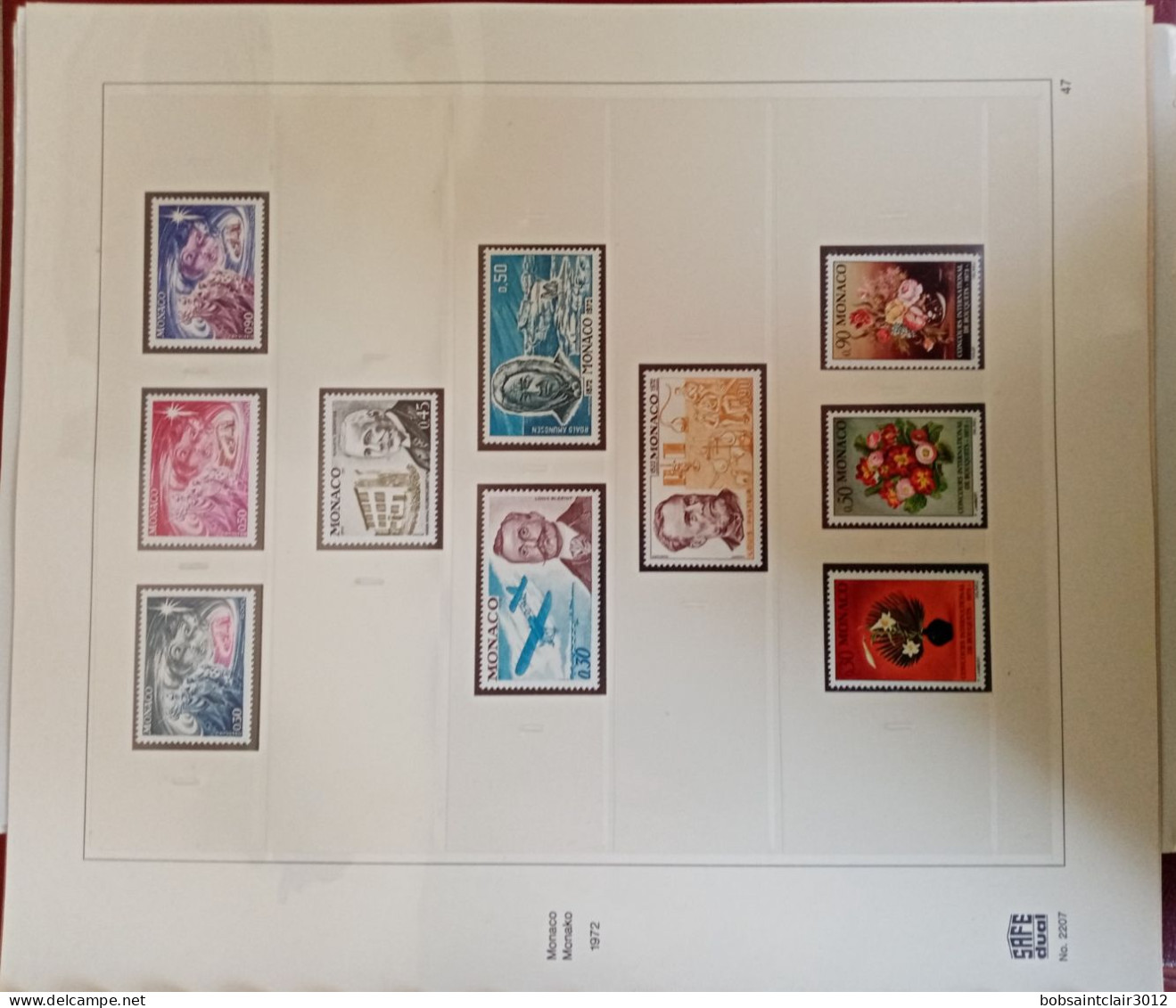 Album de timbres Monaco SAFE Dual numéro 2207 avec timbres neuf 1er choix de 1960 à 1972