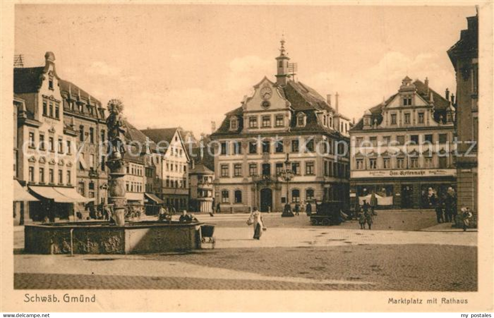 73546860 Schwaebisch Gmuend Marktplatz Rathaus Schwaebisch Gmuend - Schwäbisch Gmünd