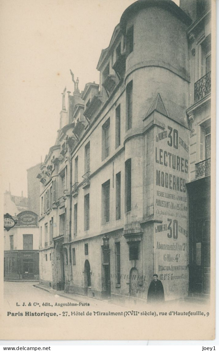 CPA Paris Paris Historique Rue D'Hautefeuille - Lotes Y Colecciones